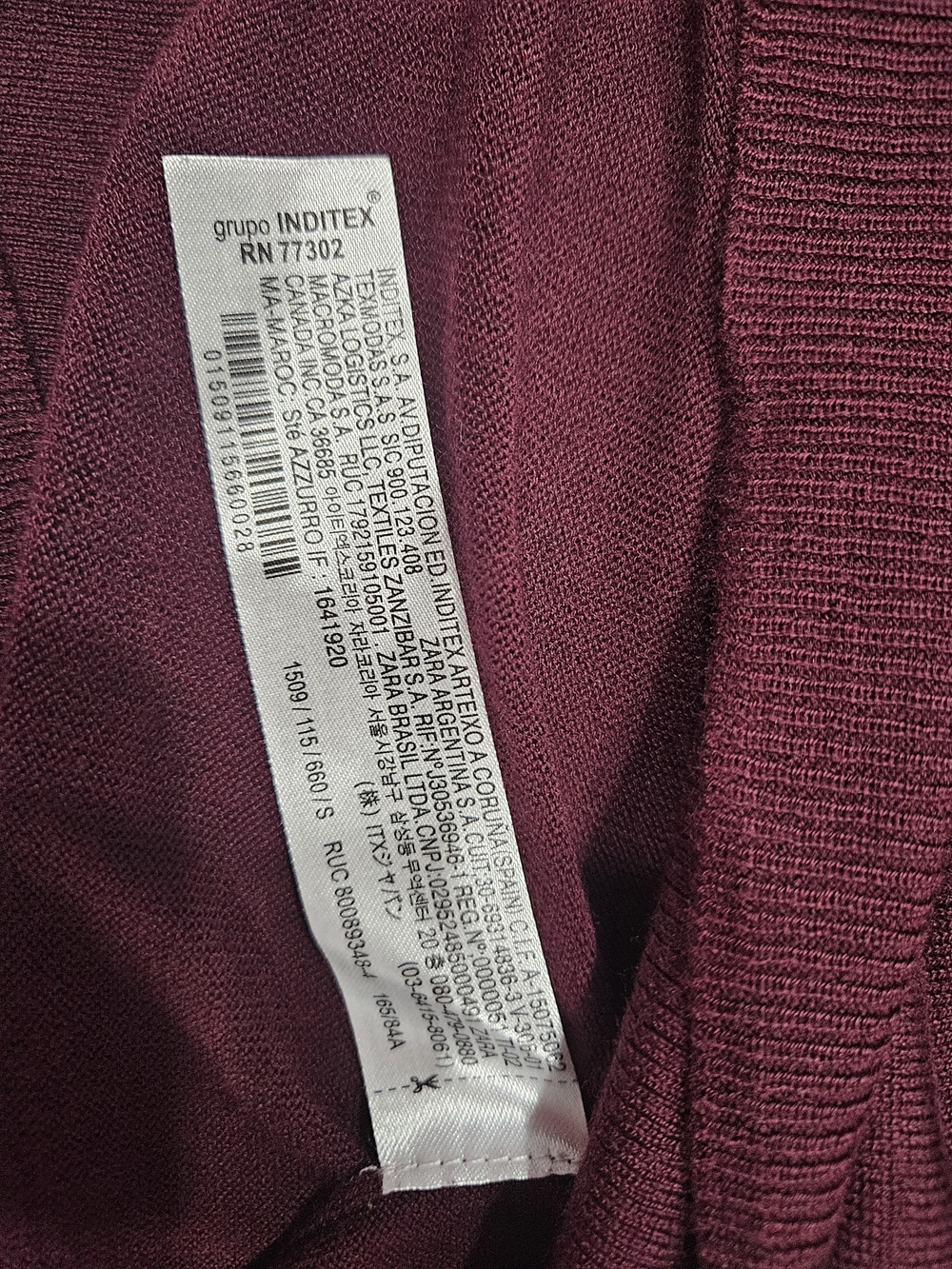 Zara Deep Plum Crewneck Sweater - Picture 5 of 6